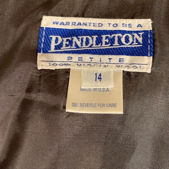 VTG Pendleton 14P Gray Pink Plaid Lined Blazer - Picture 8 of 8